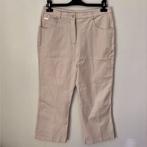 St John Sport Collection by Marie Gray Women’s Cream Ankle Jeans Size 12